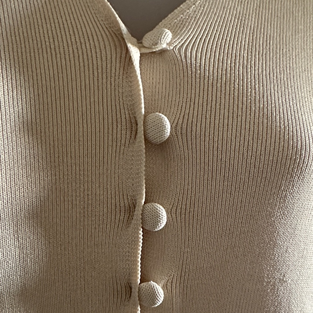 Zara Medium Beige Ribbed Garment